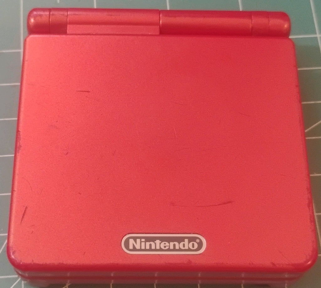 Nintendo GBA SP Fire Red AGS-001 Bundle Wireless Link Adapter/Link Cable/Charger