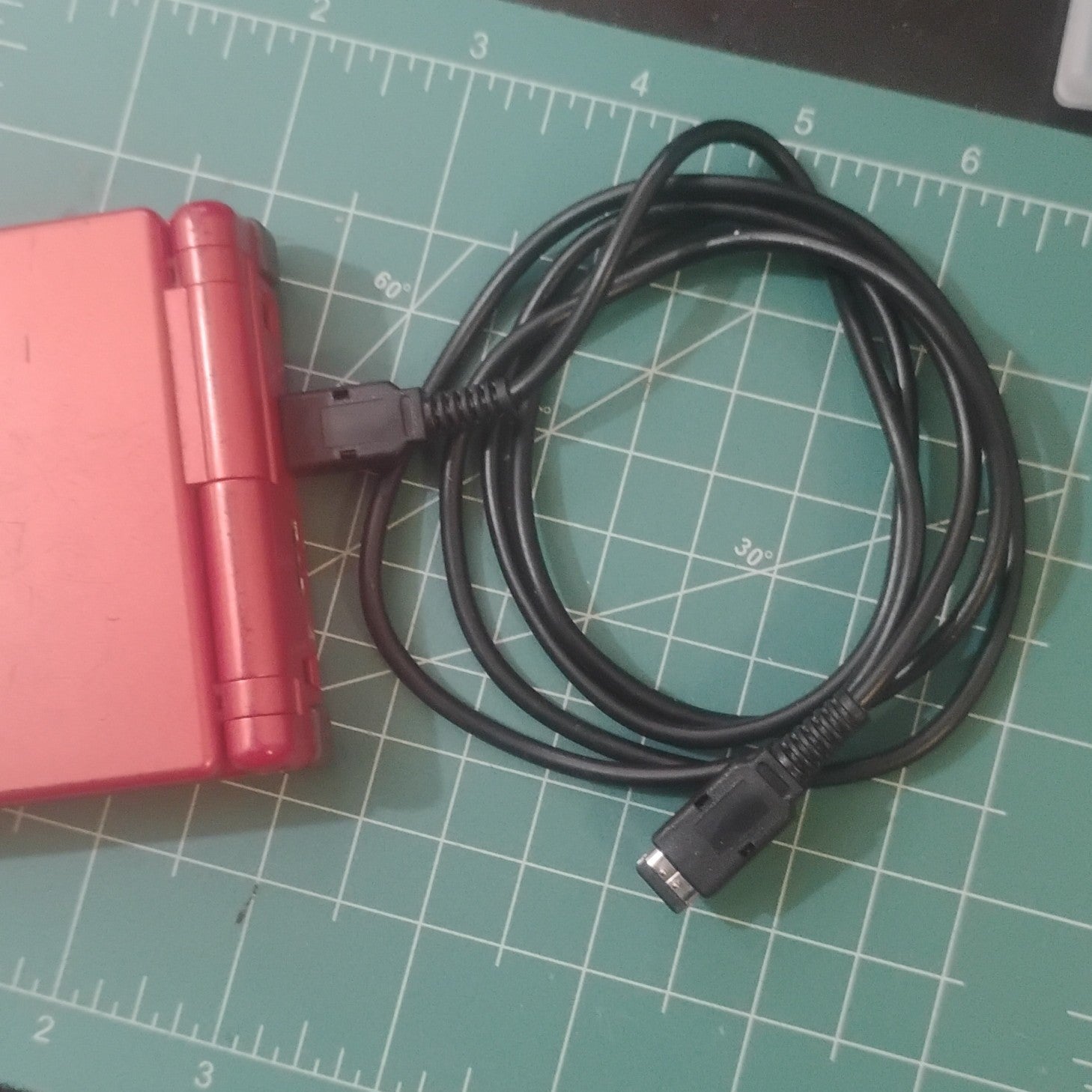 Nintendo GBA SP Fire Red AGS-001 Bundle Wireless Link Adapter/Link Cable/Charger