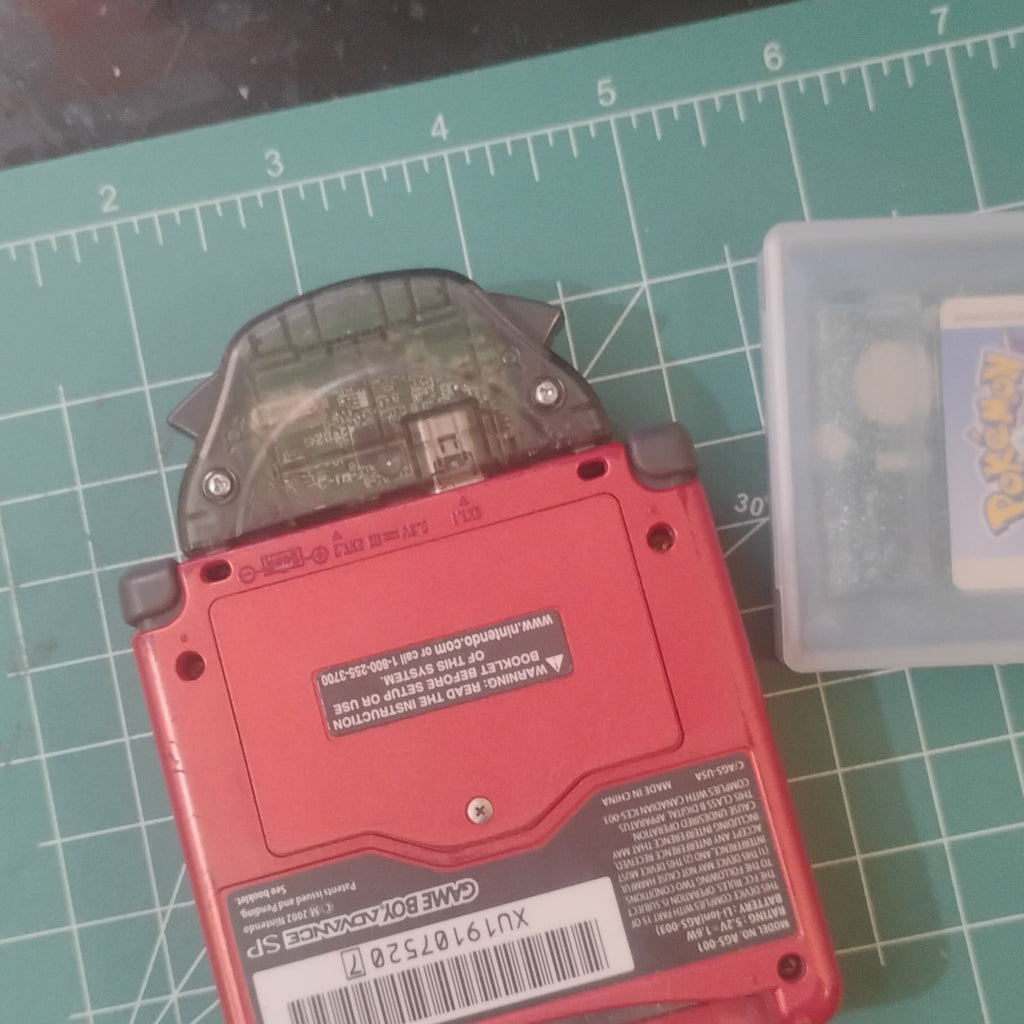 Nintendo GBA SP Fire Red AGS-001 Bundle Wireless Link Adapter/Link Cable/Charger