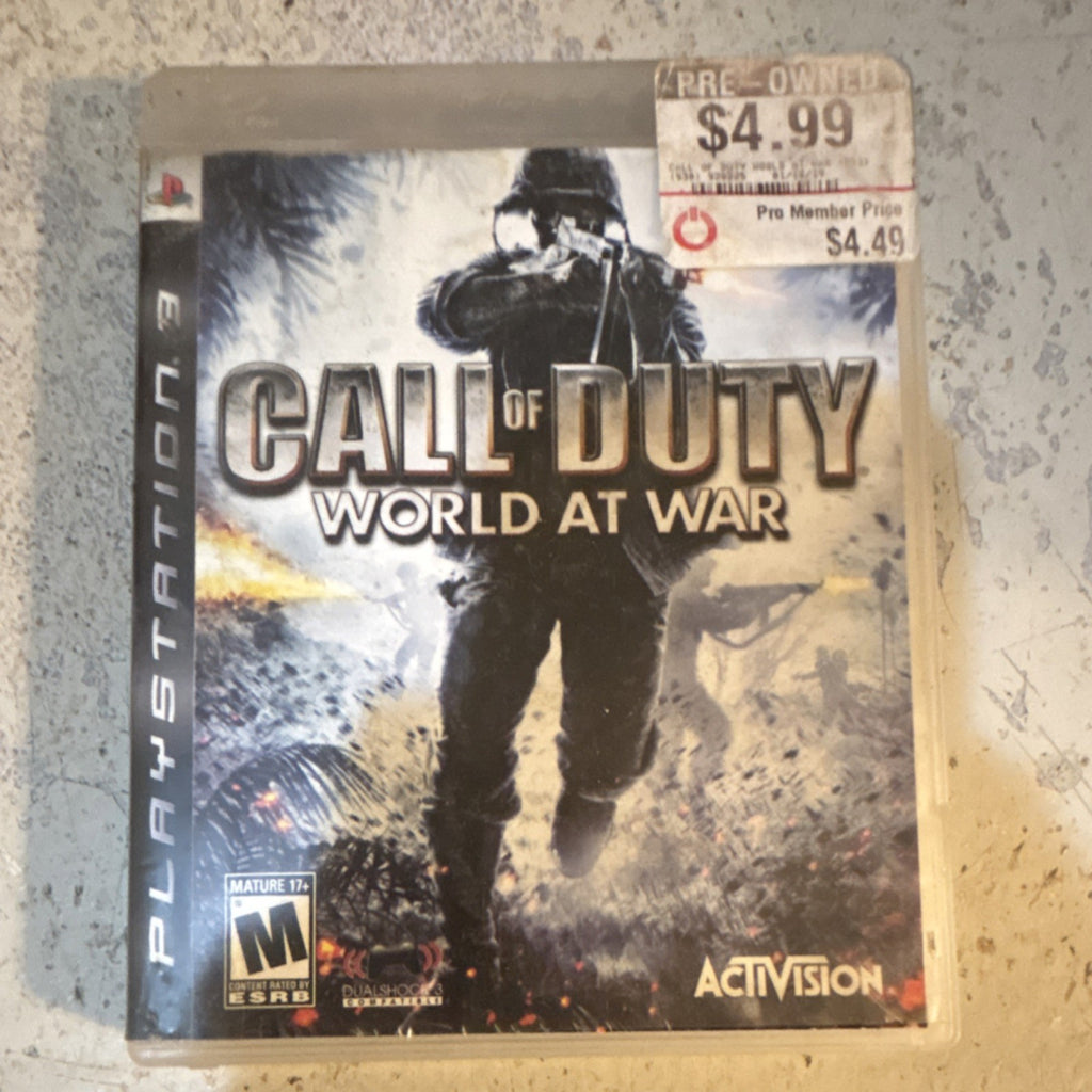 Call of Duty: World at War Sony PlayStation 3 PS3 Game w/ Case M Rated