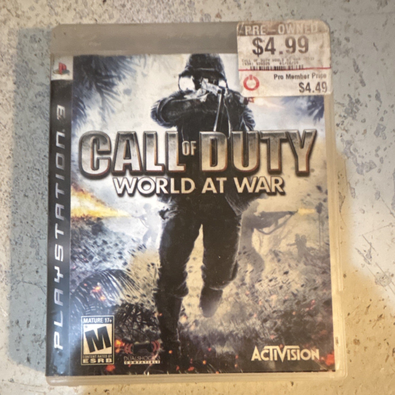 Call of Duty: World at War Sony PlayStation 3 PS3 Game w/ Case M Rated