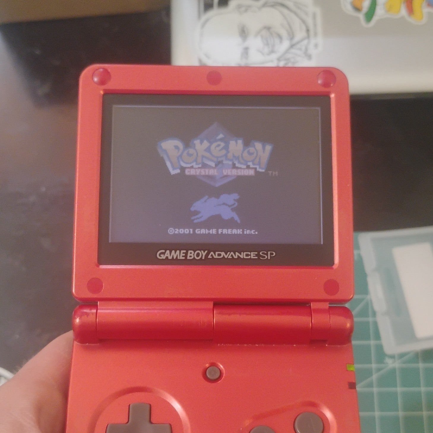 Nintendo GBA SP Fire Red AGS-001 Bundle Wireless Link Adapter/Link Cable/Charger
